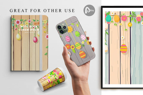 Digital Paper Easter Wood Digital Pattern artnoy 
