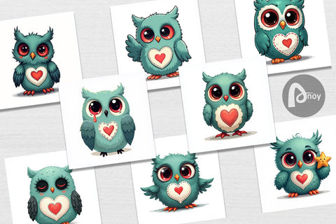 Digital Paper Eerie Owl Journey Digital Pattern artnoy 