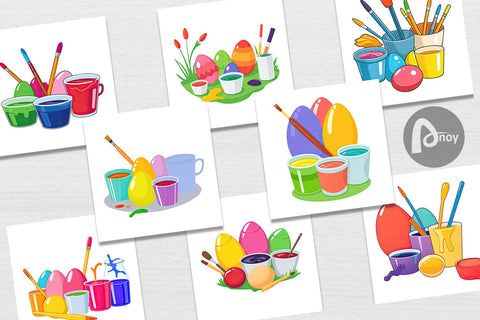 Digital Paper Egg Dye Kit Digital Pattern artnoy 