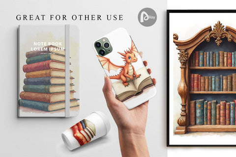 Digital Paper Enchanted Reading Nook Digital Pattern artnoy 