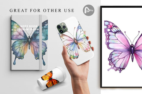 Digital Paper Fairy Butterfly Digital Pattern artnoy 