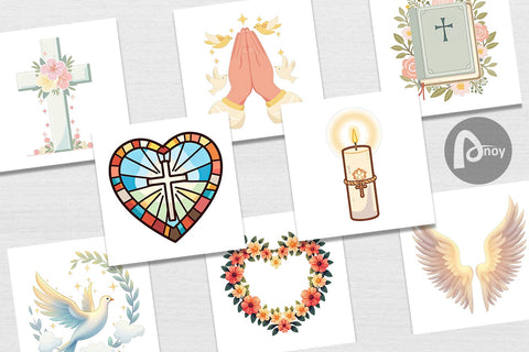 Digital Paper Faithful Pastels Digital Pattern artnoy 