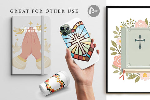 Digital Paper Faithful Pastels Digital Pattern artnoy 