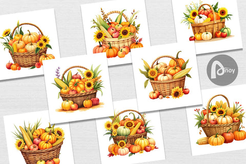 Digital Paper Fall Fruit Digital Pattern artnoy 