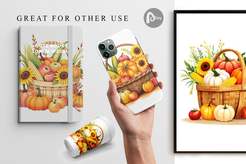 Digital Paper Fall Fruit Digital Pattern artnoy 