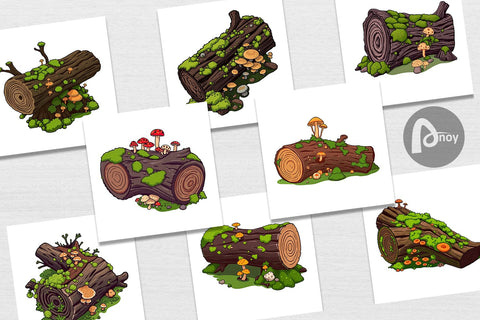 Digital Paper Fallen Log Digital Pattern artnoy 