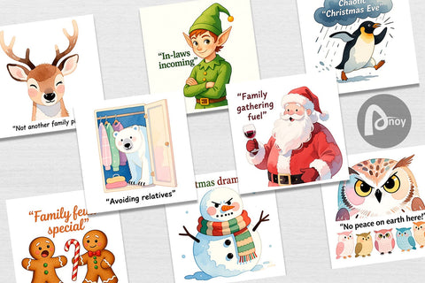 Digital Paper Family Drama Christmas Digital Pattern artnoy 