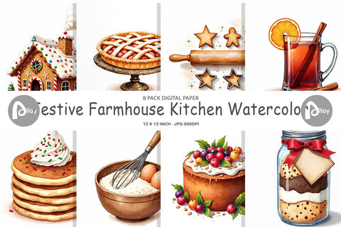 Digital Paper Farmhouse Kitchen Digital Pattern artnoy 