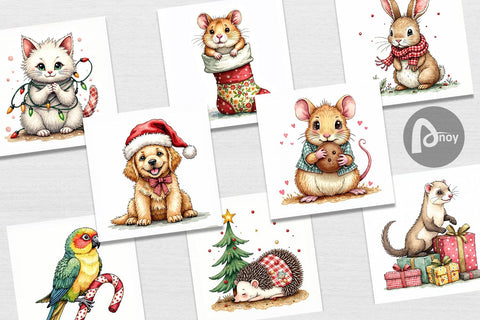 Digital Paper Festive Patchwork Pets Digital Pattern artnoy 
