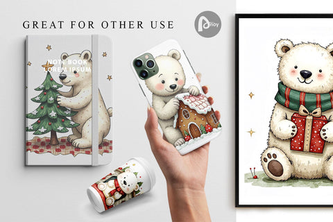 Digital Paper Festive Polar Wonders Digital Pattern artnoy 