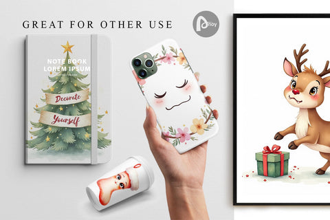 Digital Paper Festive Rage Digital Pattern artnoy 