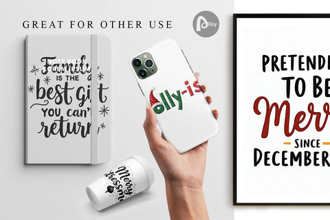 Digital Paper Festively Fed Up Relatable Holiday Stress Quotes Digital Pattern artnoy 