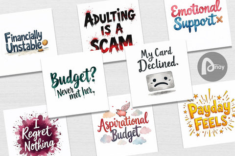 Digital Paper Financially Questionable Humor Digital Pattern artnoy 