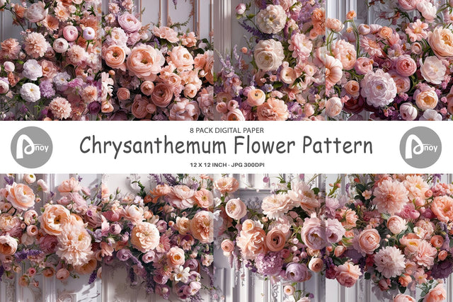 Digital Paper Floral Bouquet Pattern Digital Pattern artnoy 