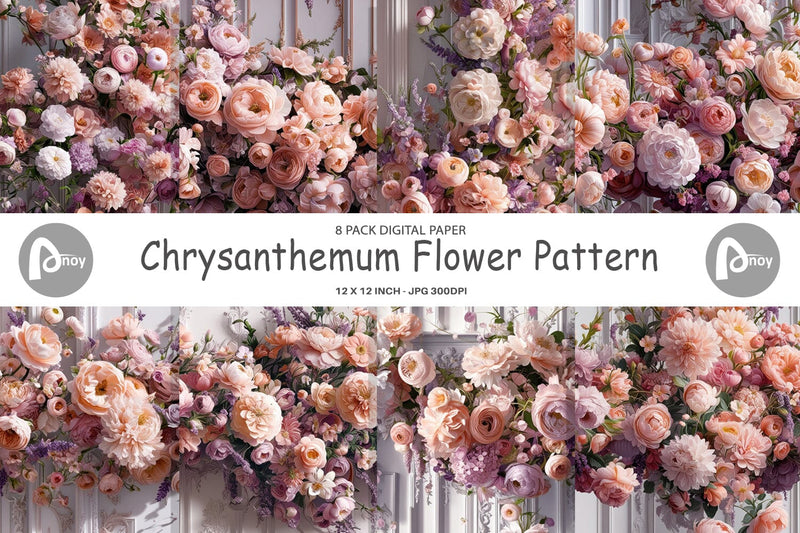 Digital Paper Floral Bouquet Pattern Digital Pattern artnoy 