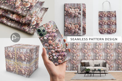 Digital Paper Floral Bouquet Pattern Digital Pattern artnoy 