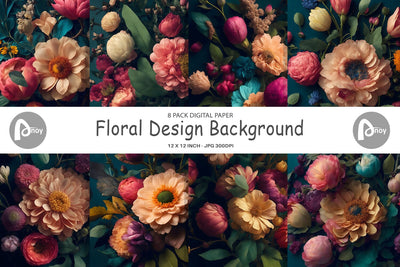 Digital paper Floral Design Background Digital Pattern artnoy 