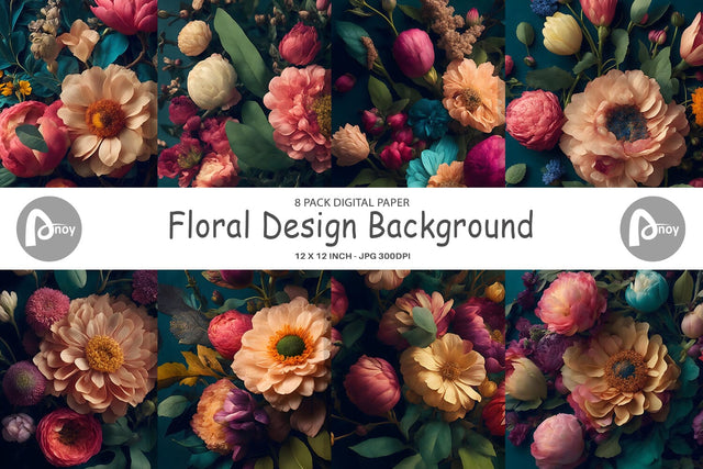 Digital paper Floral Design Background Digital Pattern artnoy 