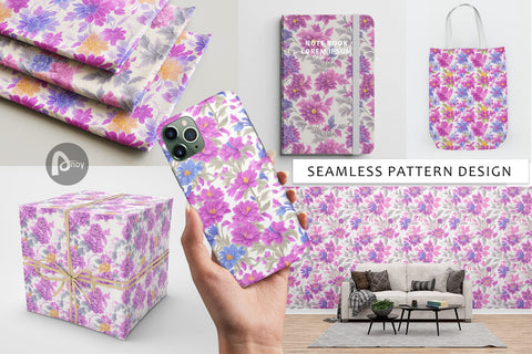 Digital Paper Floral Vintage Pattern Digital Pattern artnoy 