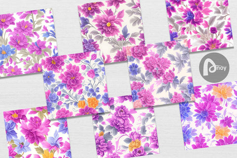 Digital Paper Floral Vintage Pattern Digital Pattern artnoy 