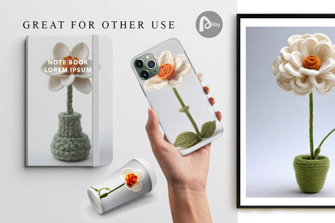 Digital Paper Flower Embroidery Digital Pattern artnoy 