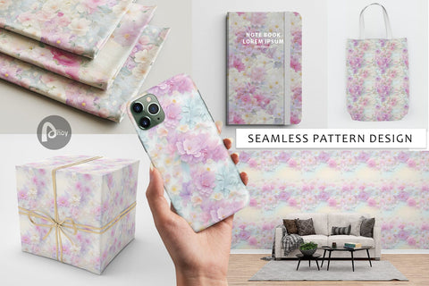 Digital Paper Flower Pastel Pattern Digital Pattern artnoy 