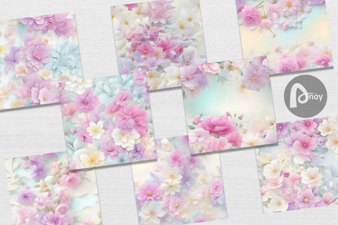 Digital Paper Flower Pastel Pattern Digital Pattern artnoy 