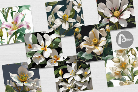 Digital Paper Flower Pattern Digital Pattern artnoy 