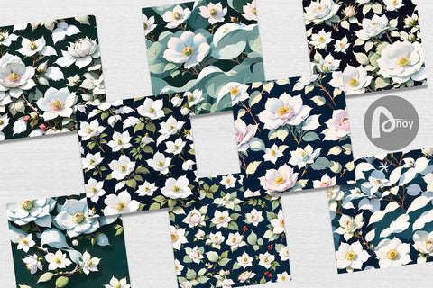 Digital Paper Flower Seamless Pattern Digital Pattern artnoy 