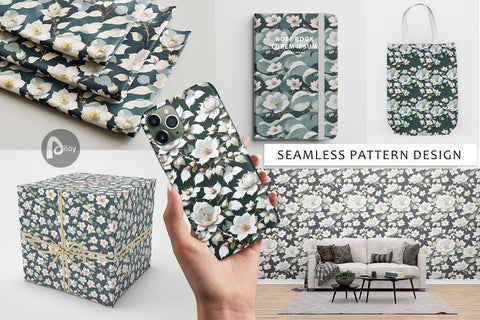 Digital Paper Flower Seamless Pattern Digital Pattern artnoy 