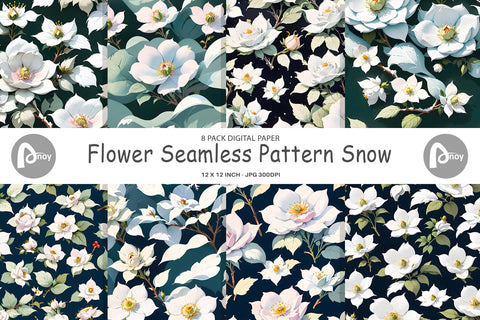 Digital Paper Flower Seamless Pattern Digital Pattern artnoy 