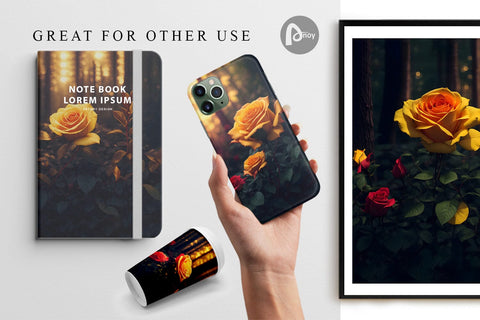 Digital Paper Flowers Middle Forest Digital Pattern artnoy 