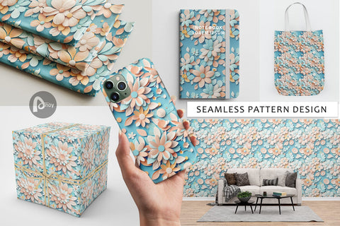 Digital Paper Flowers Pastel Pattern Digital Pattern artnoy 