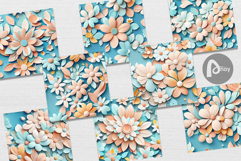 Digital Paper Flowers Pastel Pattern Digital Pattern artnoy 