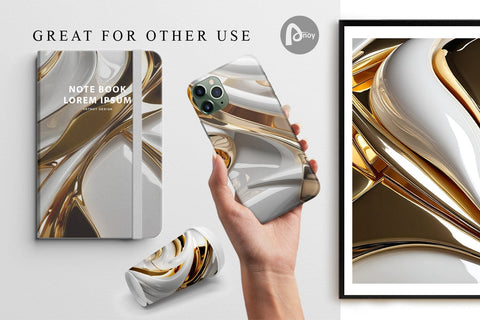 Digital Paper Fluid Glossy Digital Pattern artnoy 