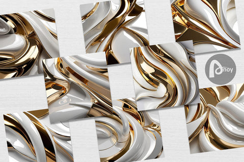 Digital Paper Fluid Glossy Digital Pattern artnoy 