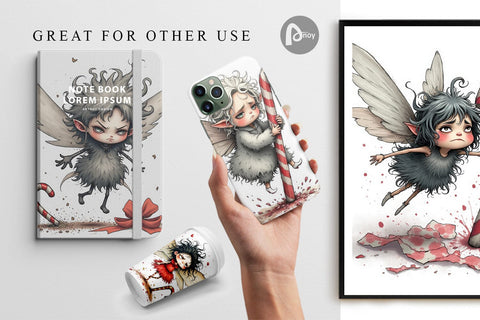 Digital Paper Frazzled Sugar Plum Fairy Digital Pattern artnoy 