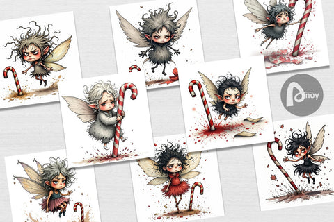 Digital Paper Frazzled Sugar Plum Fairy Digital Pattern artnoy 