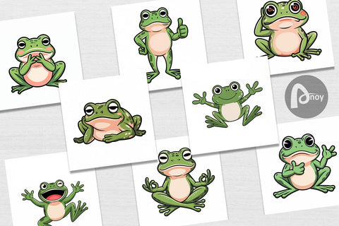 Digital Paper Frog Mood Digital Pattern artnoy 