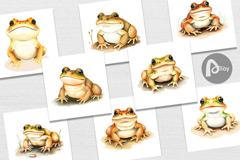 Digital Paper Frog Wildlife Digital Pattern artnoy 