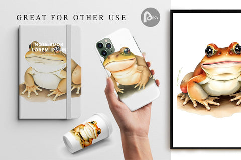 Digital Paper Frog Wildlife Digital Pattern artnoy 