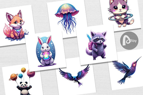 Digital Paper Galactic Pet Charms Digital Pattern artnoy 