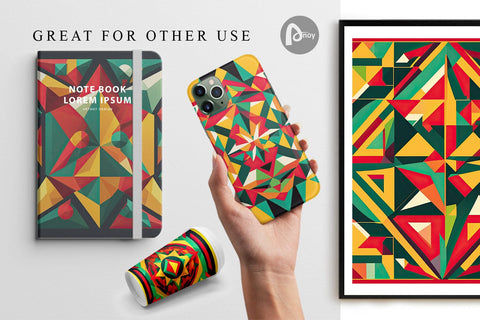 Digital Paper Geometric Shapes Digital Pattern artnoy 