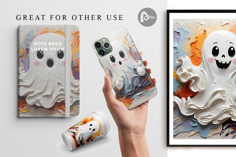 Digital Paper Ghost Painting Digital Pattern artnoy 