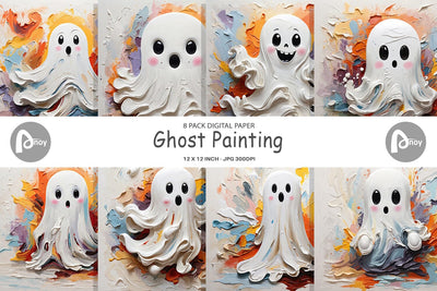 Digital Paper Ghost Painting Digital Pattern artnoy 