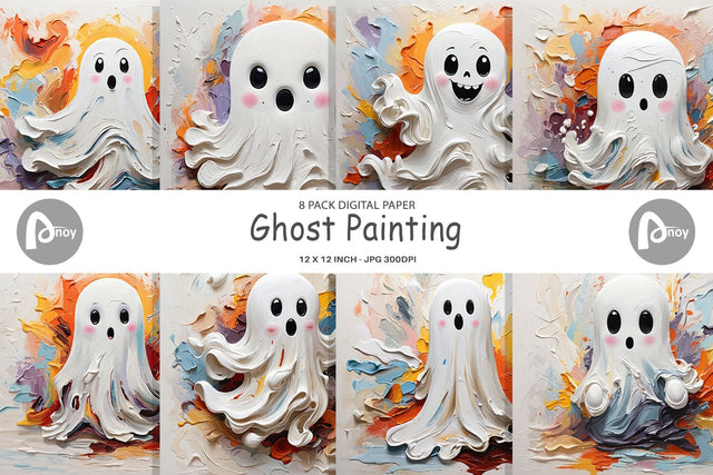 Digital Paper Ghost Painting Digital Pattern artnoy 