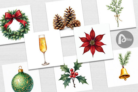 Digital Paper Gilded Evergreen Digital Pattern artnoy 