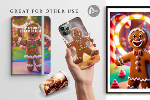 Digital Paper Gingerbread Man Digital Pattern artnoy 