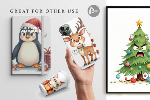 Digital Paper Glaring Christmas Crew Digital Pattern artnoy 