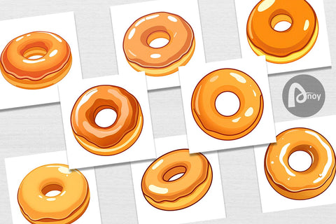 Digital Paper Glazed Donut Digital Pattern artnoy 